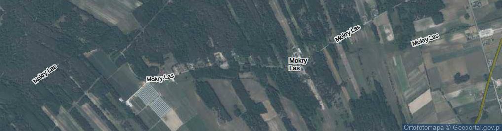 Zdjęcie satelitarne Mokry Las ul.